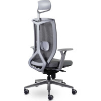 Кресло с подголовником UTFC Профи М-900 серое, пластик КИПрофи02