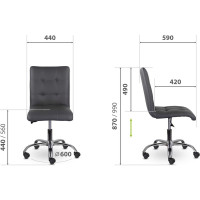 Кресло UTFC СН-211 Пронто хром QH21-1307 бирюзовый ДКПронто07