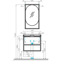 Зеркало AQUATON Лофт Фабрик 50 дуб эндгрейн 1A242502LTDU0