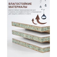 Тумба под раковину AQUATON Сканди 70 белая, дуб верона 1A251801SDB20