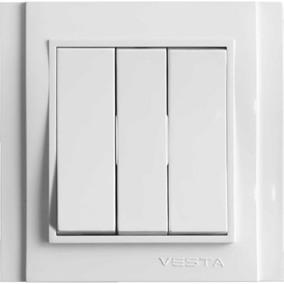 Трехклавишный выключатель Vesta Electric Verona FVK020301BEL