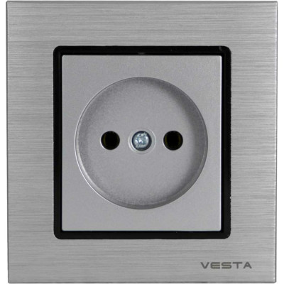 Одинарная розетка Vesta Electric Exclusive Silver Metallic FRZ00041001SER