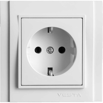 Одинарная розетка Vesta Electric Verona FRZ00020102BEL