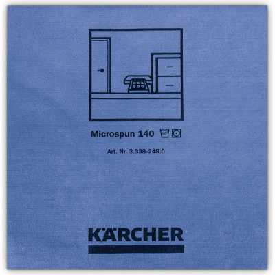 KARCHER Салфетка из микроволокна MICROSPUN, синие, (10 шт) 3.338-248.0