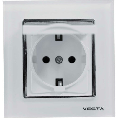 Одинарная розетка Vesta Electric Exclusive White FRZ00041015BEL