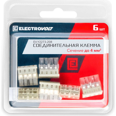 Компактная 8-проводная клемма ELECTROVOLT 2273-208 ЦБ-00015539