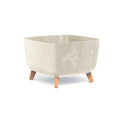 Prosperplast DGQL400E CY700 Кашпо на ножках GRACIA SQUARE BETON EFFECT d39d39смh27см крем 067367