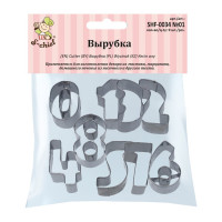Вырубка для теста S-Chief №01 цифры 26x42 см 9 шт, металл 415384