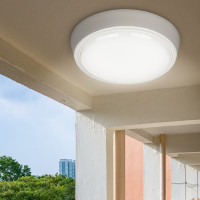 Светодиодный ЖКХ светильник ЭРА SPB-301-2-4K-10 IP40 10Вт 800Лм 4000K акустический датчик, круг, Б0055042