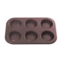 Форма для 6 маффинов VENSAL Piquant 6x6.5 см, из углеродистой стали VS2510