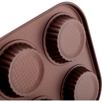 Форма для 6 маффинов VENSAL Piquant 6x6.5 см, из углеродистой стали VS2510