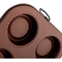 Форма для 6 маффинов VENSAL Piquant 6x6.5 см, из углеродистой стали VS2510