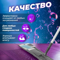 Сменная насадка для швабры из микрофибры PERFECTO LINEA серая 44-432019