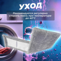 Сменная насадка для швабры из микрофибры PERFECTO LINEA серая 44-432019