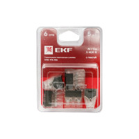 Строительно-монтажная клемма EKF СМК 773-106 6 отверстий, 1,0-2,5мм2, блистер, 5 штук, PROxima plc-smk-106b