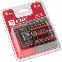 Клемма EKF СМК 221-415 5 отверстий 0.2-4.0 мм2 блистер (5шт.) PROxima plc-smk-221-415b