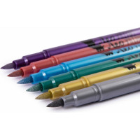 Набор маркеров Лео Играй METALLIC, 6 цв., 2 мм, кисть, ассорти 645801