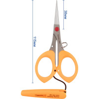 Ножницы Gamma ROS-04 для рукоделия, в блистере, 89 мм, с прорезиненными ручками 610435