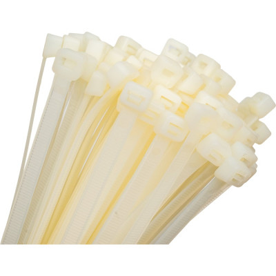 Хомут-стяжка SKYBEAR нейлон-66, белый, 7,2x250 мм, 100 шт. 921725