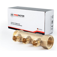 Коллектор латунный PROFACTOR в/н 1" х 3 вых 1/2" нар PF MF 263.3