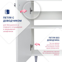 Тумба Doratiz "Лайт-2" 50 под умывальник Браво, белый 9911.300