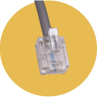 Патч-корд LANMASTER 110 тип - RJ11, 1 пара, 2 м, LAN-11-P1-2m
