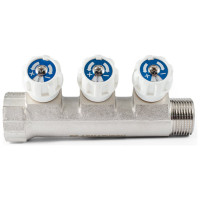 Коллектор с регулировочными вентилями PROFACTOR в/н 3/4" х 3 вых 1/2"нар PF MV 268.3