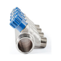 Коллектор с регулировочными вентилями PROFACTOR в/н 1" х 4 вых 1/2"нар PF MV 269.4