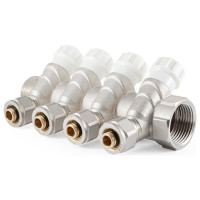 Коллектор с регулировочными вентилями PROFACTOR в/н 1"х4 вых 16 цанга PF MVP 269.4C