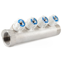 Коллектор с регулировочными вентилями PROFACTOR в/н 1"х4 вых 16 цанга PF MVP 269.4C