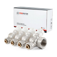 Коллектор с регулировочными вентилями PROFACTOR в/н 1"х4 вых 16 цанга PF MVP 269.4C