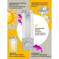 Дозатор для мыла Puff 8105S, 250 мл, хром, ABS-пластик 1402.019