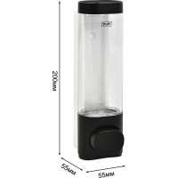 Дозатор для мыла Puff 8105Bl, 250 мл, черный, ABS-пластик 1402.02