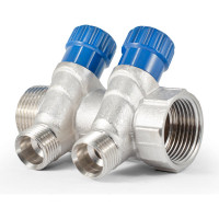 Коллектор с регулировочными вентилями PROFACTOR в/н 1" х 2 вых 1/2"нар PF MV 269.2