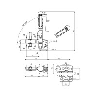 Прижим механический с горизонтальным основанием KUKAMET, усилие 500 кг 211-5