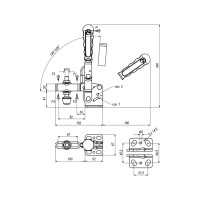 Прижим механический с горизонтальным основанием KUKAMET, усилие 330 кг 211-4