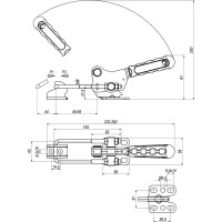 Натяжная защелка со скобой, рукояткой и крюком KUKAMET 311-4