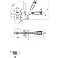 Прижим для станка KUKAMET, усилие 52 кг 111-0