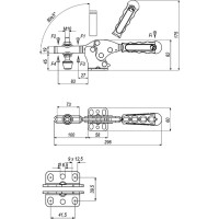 Прижим для станка KUKAMET, усилие 365 кг 111-4