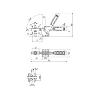 Прижим для станка KUKAMET, усилие 255 кг 111-3