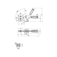 Механический горизонтальный прижим KUKAMET до 102 кг B111-1
