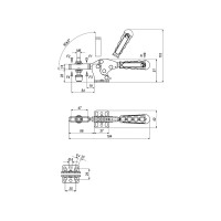 Прижим для станка KUKAMET, усилие 120 кг 111-2