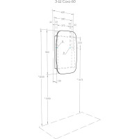 Зеркальный шкаф AQUATON Сохо 60 графит, левый 1A258302AJA0L