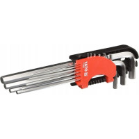 Набор торцовых удлиненных ключей YATO HEX 1,5-10 мм, CV, 9 предметов, кассета YT-0501