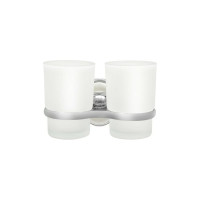 Подстаканник Solinne Element двойной, хром, стекло-сатин 2546.147
