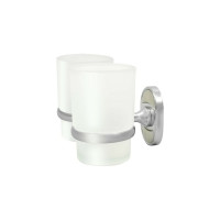 Подстаканник Solinne Element двойной, хром, стекло-сатин 2546.147