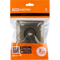 Розетка TDM ELECTRIC SAT F-разъем, 0-2400МГц, бронза, Лама SQ1815-0721