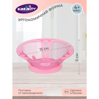 Детская глубокая тарелка на присосе Kidfinity 300 мл, розовый 431311805