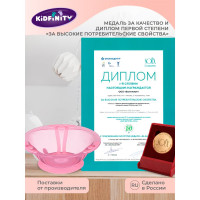 Детская глубокая тарелка на присосе Kidfinity 300 мл, розовый 431311805