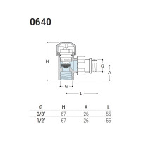 Вентиль на подачу SR Rubinetterie угловой, серия Tondera 1/2", термостатический, хром 0640-1500C000